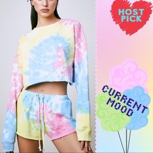 NWT CURRENT MOOD PASTEL TIE DYE SWEATS SET